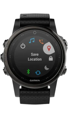 Garmin Fenix 5S Sapphire 64GB Black Sapphire - Excellent Condition