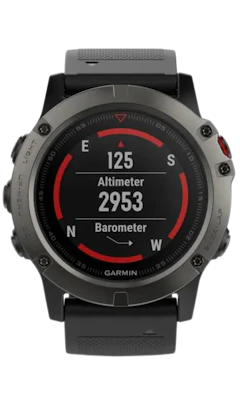 Garmin Fenix 5X Sapphire 16GB Slate Gray Sapphire Black Band - Good Condition
