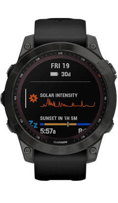 Garmin Fenix 7 Sapphire Solar 32GB Black Titanium - Excellent Condition